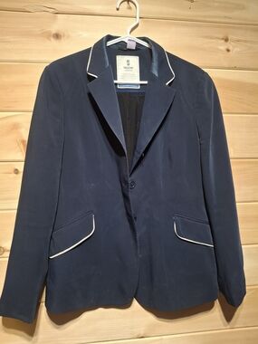 Tredstep Women's Navy Riding Blazer with Contrast Piping